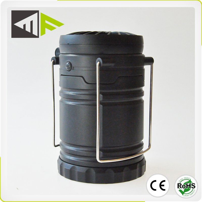 New Product Portable SMD AA Battery Multi-functional Outdoor LED Camping Lantern with Tent Ceiling Fan