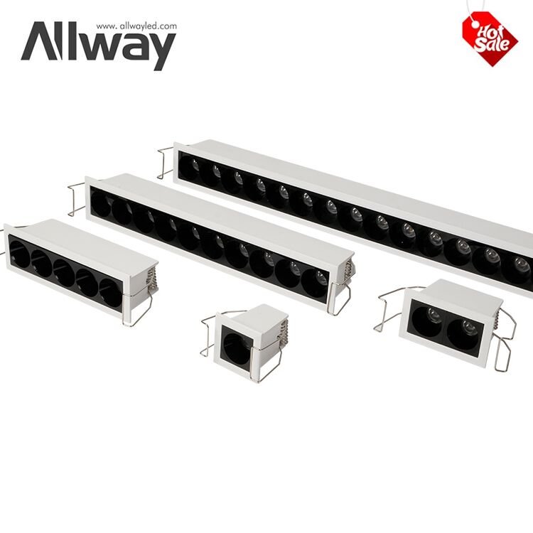 2023 Hot Sale White Recessed Hotel Home Linear Ceiling Downlight LED Linear Grille Lamp