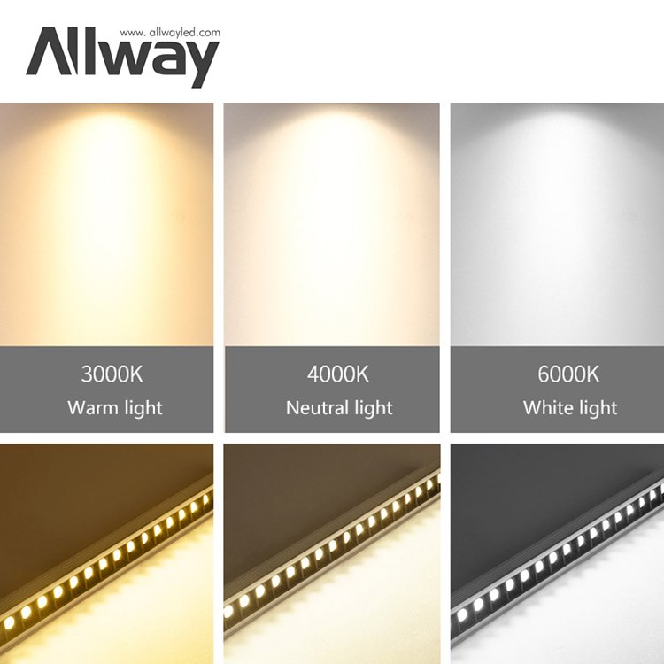 2023 Hot Sale White Recessed Hotel Home Linear Ceiling Downlight LED Linear Grille Lamp