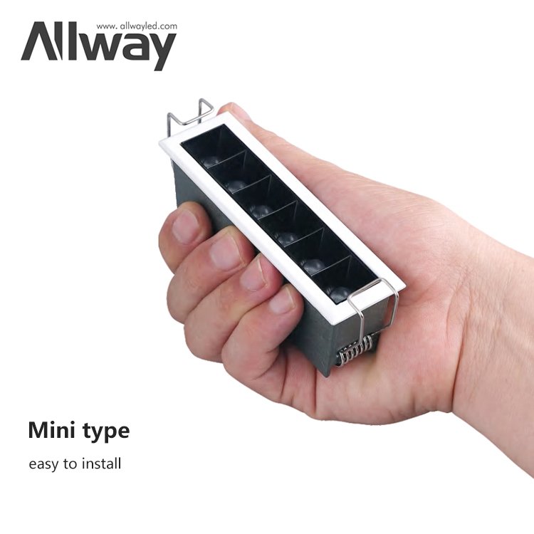 2023 Hot Sale White Recessed Hotel Home Linear Ceiling Downlight LED Linear Grille Lamp