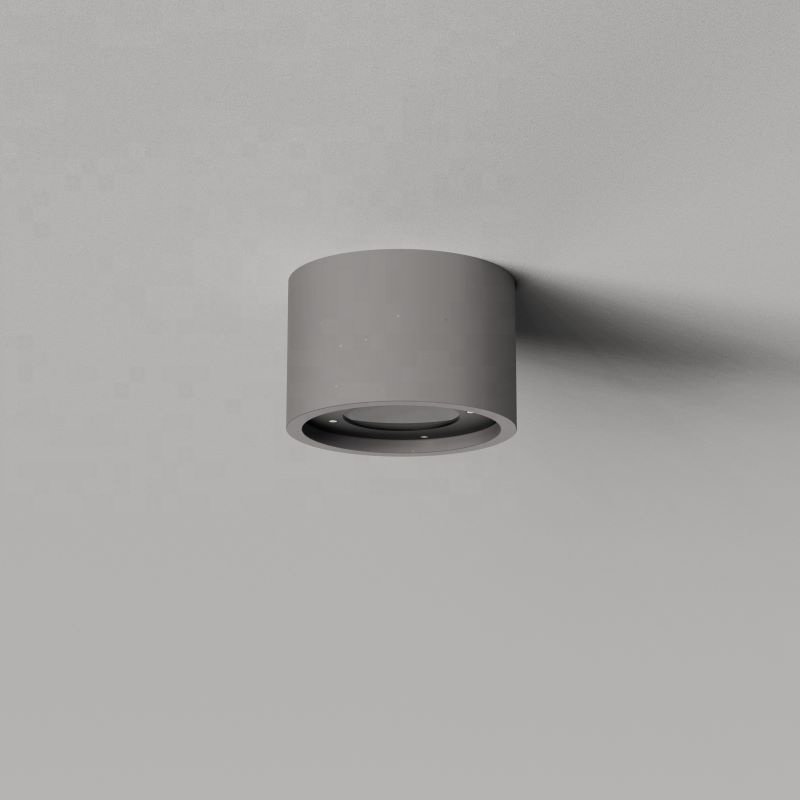 Factory Outlet Modern Small Outdoor Grey Concrete finish Ceiling Lighting Fixture