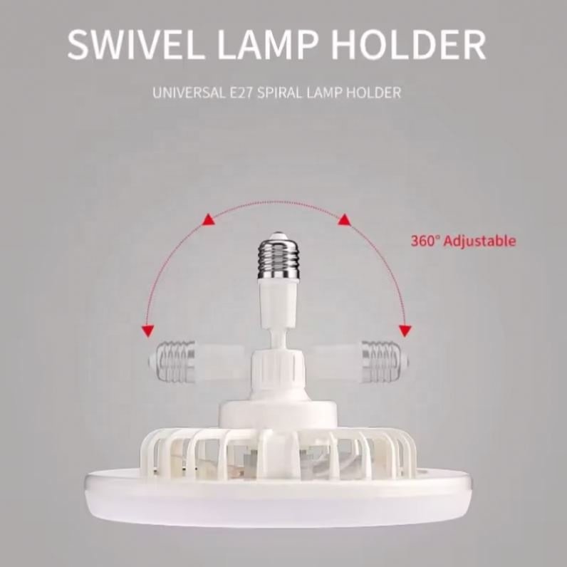 Best Seller Modern 3 Color Dimming Room Hotel Desk E27 360 Rotating Mini Fan Lamp Led Ceiling Fan With Light And Remote