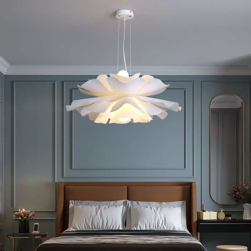 Ceiling Bedroom Light Simple Modern Led Warm Indoor Outdoor Chandelier Nordic Design Petals Chandeliers Pendant Lights