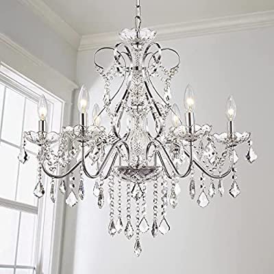 Crystal chandelier Ceiling lighting fixture for Bedroom Living Room & More Decorated sparkly & glamour metal pendent