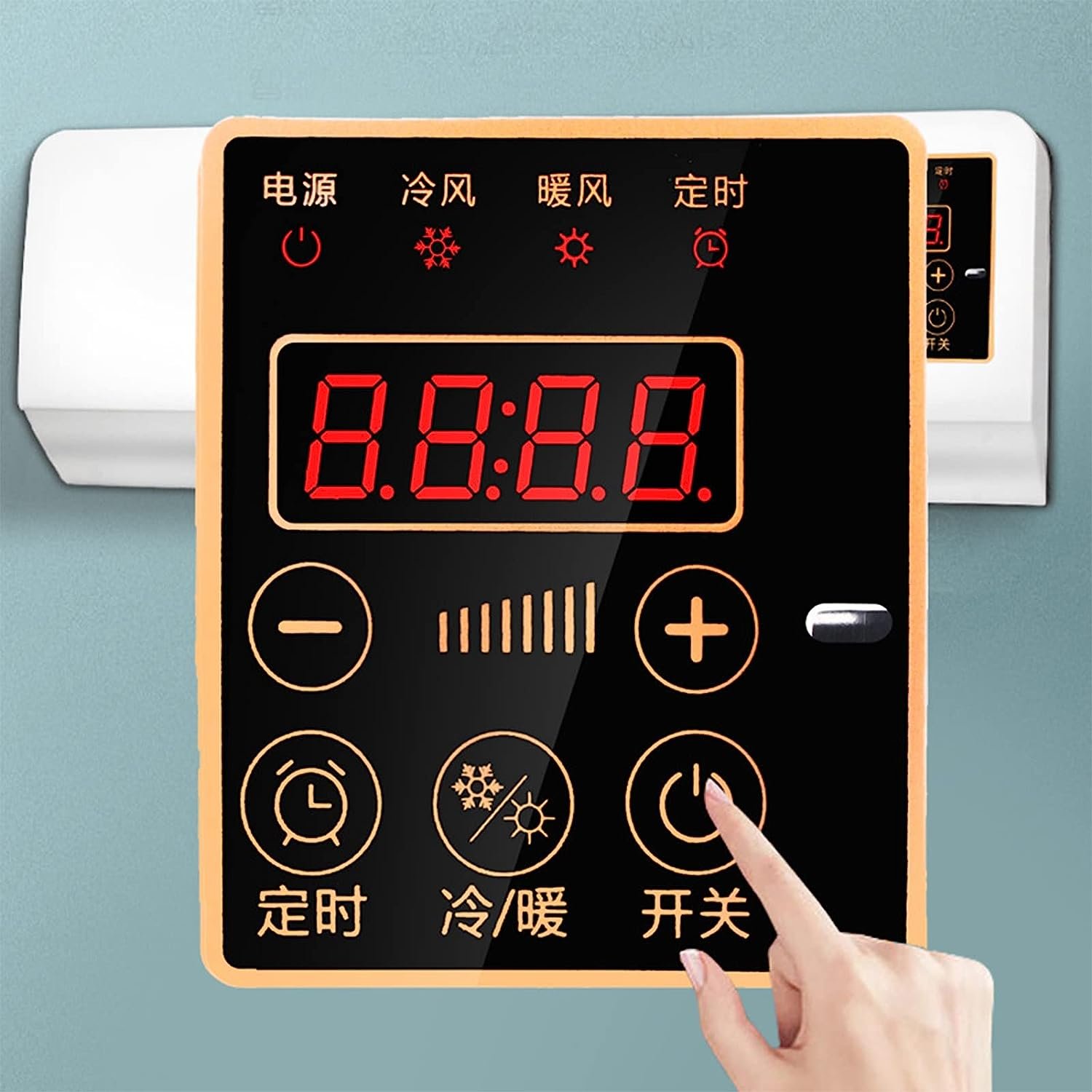 2 in 1 Cooling Heating Air Conditioner 1800W All Season Heater and Fan Combo Multi Gear Temperature 1 Key Air Outlet Heater Fan