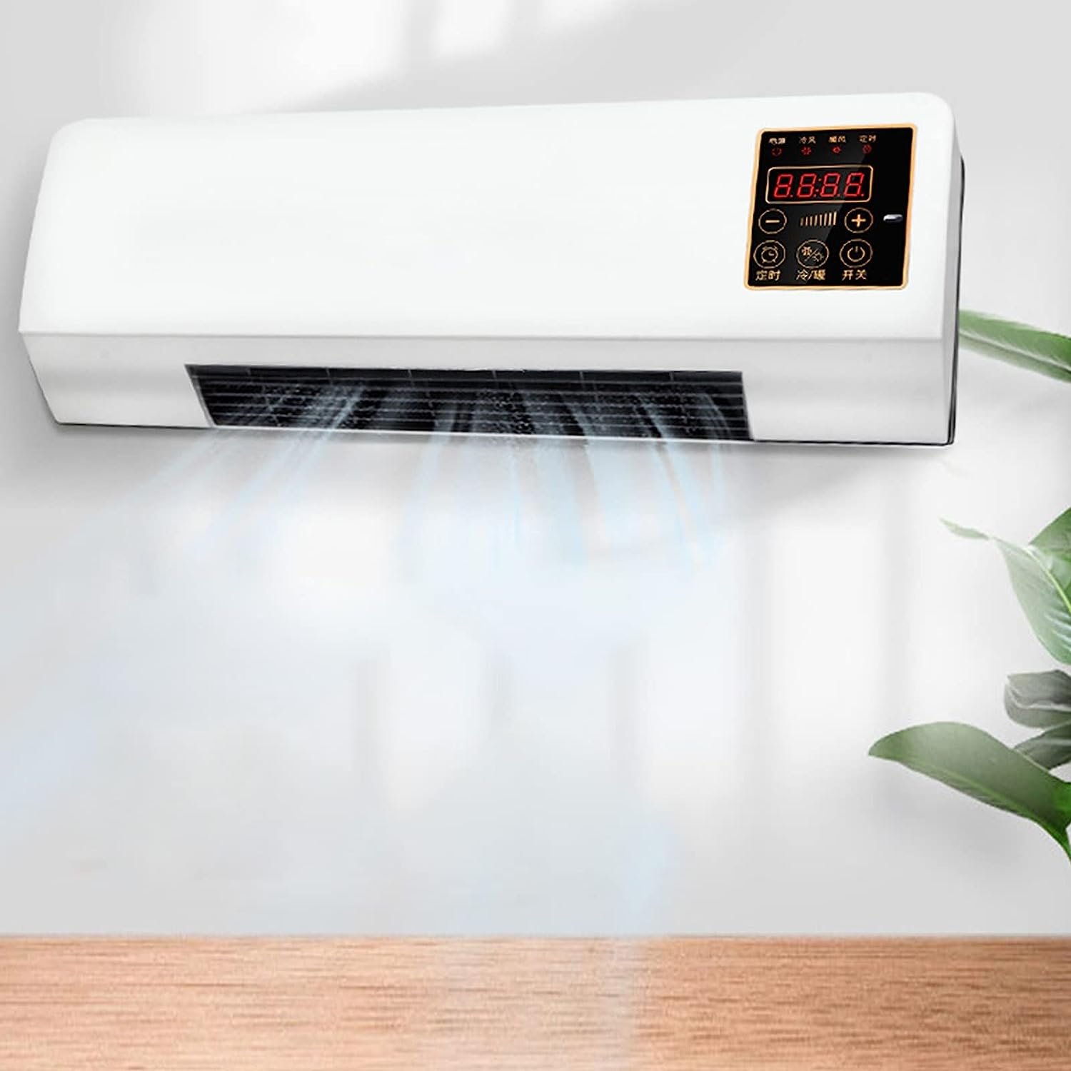 2 in 1 Cooling Heating Air Conditioner 1800W All Season Heater and Fan Combo Multi Gear Temperature 1 Key Air Outlet Heater Fan