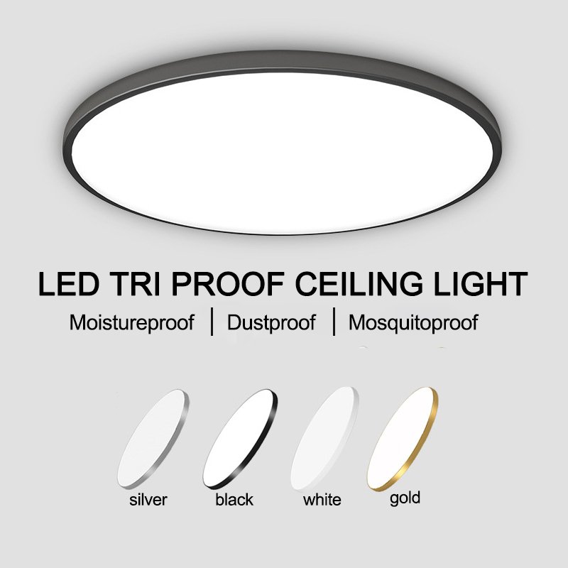 12W 18w 24w 36w 3CCT IP45 led three-proof light Push-pull outdoor LED round tri proof ceiling light for bedroom home