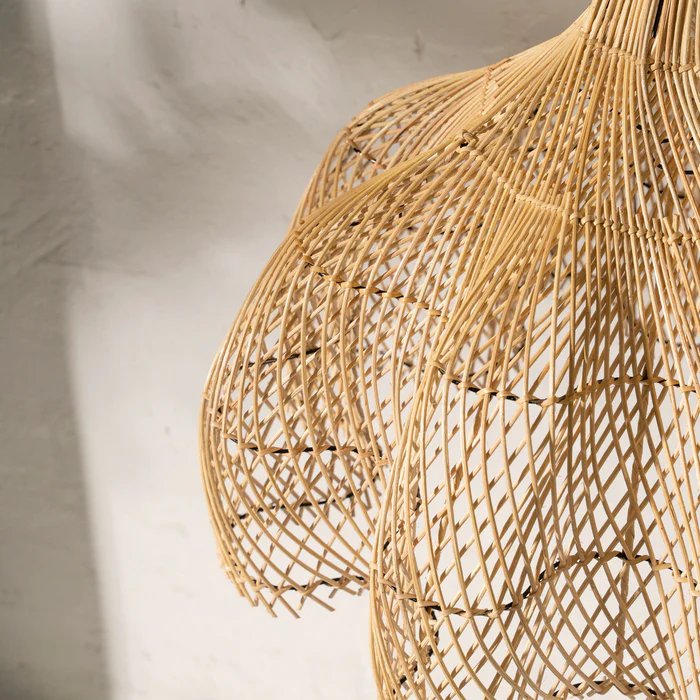 Big size nice Rattan Scalloped Lampshade/Pendant Light indoor and out door decoration home