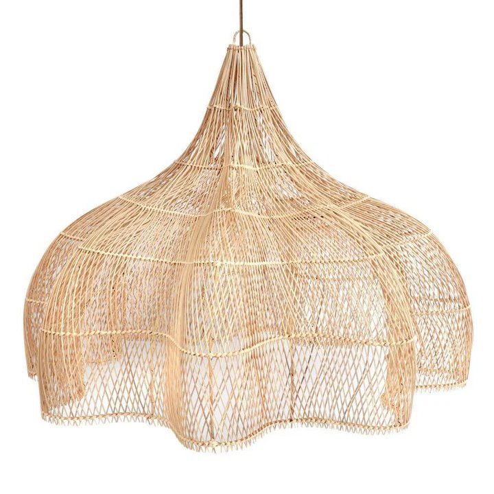 Big size nice Rattan Scalloped Lampshade/Pendant Light indoor and out door decoration home