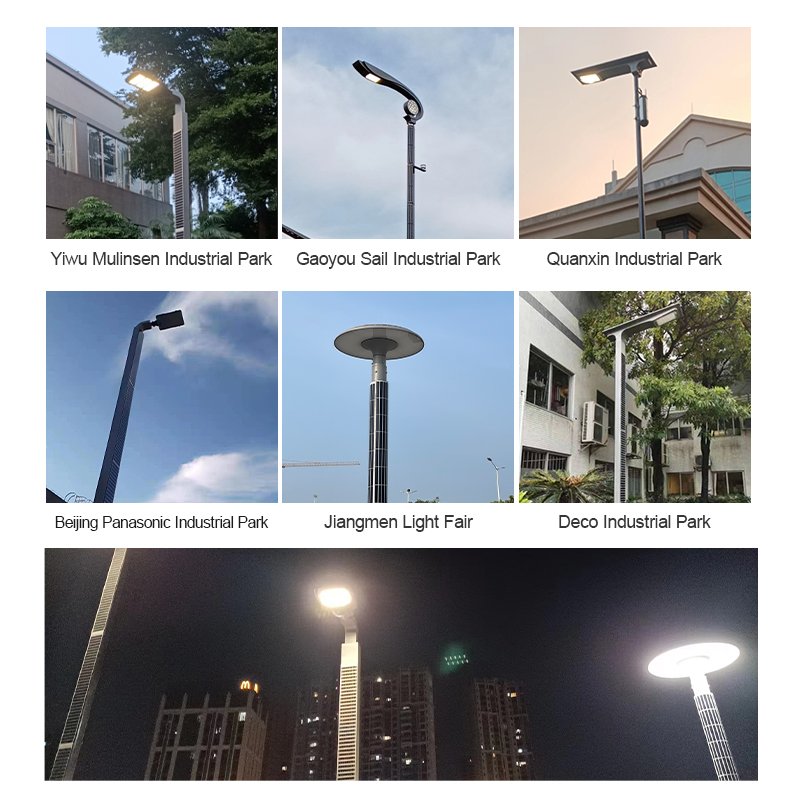 COLL Modern Designed 12w Oval Solar Light Pole Shape Bright Solar Light LED Solar Power Garden IP65 3 Cloudy and Rainy Days 120