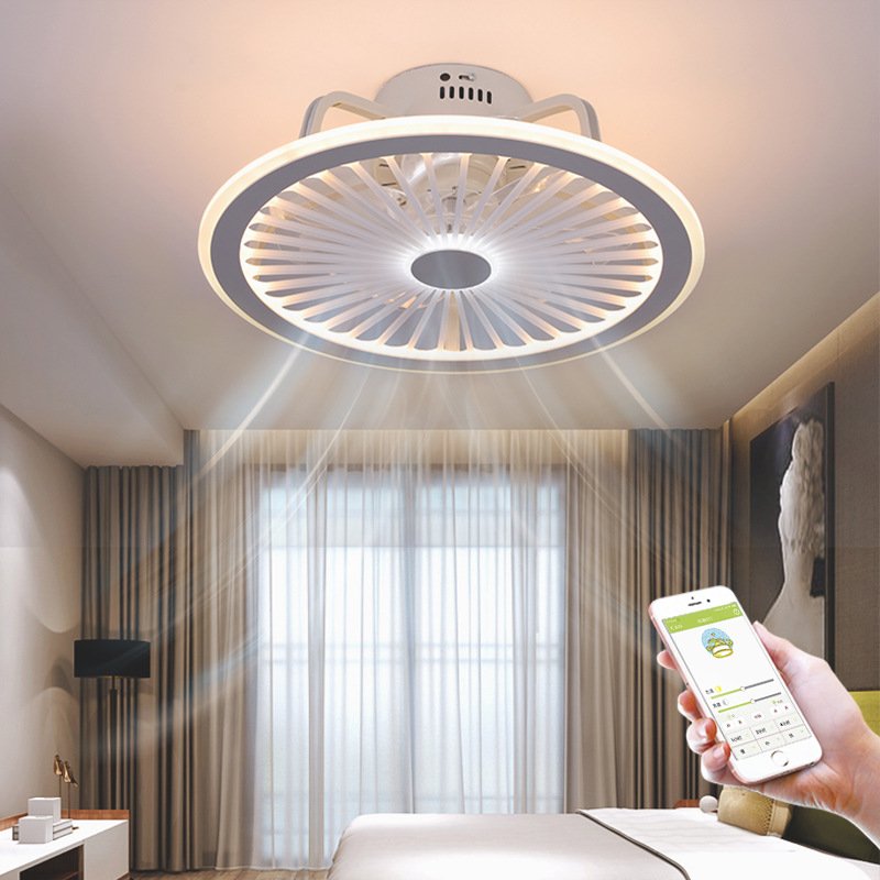 Manufacturers selling remote control acrylic LED ceiling fan ceiling light fan living room bedroom wholesale