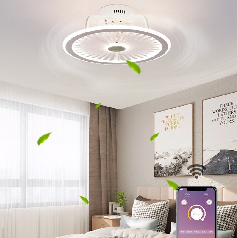 Manufacturers selling remote control acrylic LED ceiling fan ceiling light fan living room bedroom wholesale