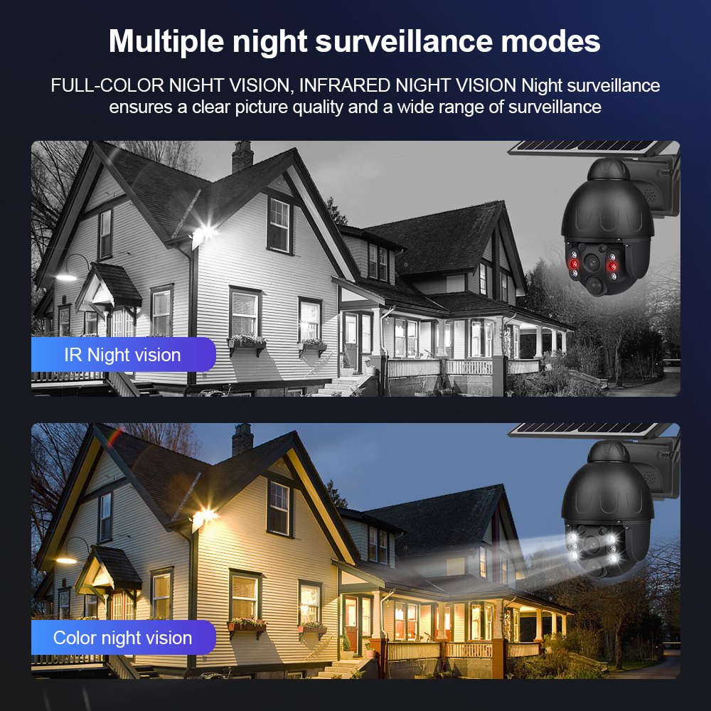 Wireless Camera System Security WIFI CCTV Solar Camera Smart PTZ Ubox Outdoor S10 4MP 2MP 4G LED 50 CE Lithium Lifepo4 Battery