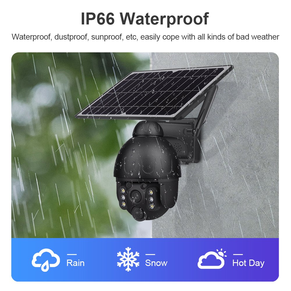 Wireless Camera System Security WIFI CCTV Solar Camera Smart PTZ Ubox Outdoor S10 4MP 2MP 4G LED 50 CE Lithium Lifepo4 Battery