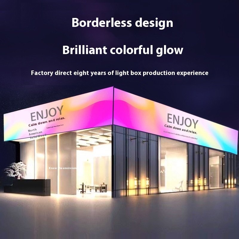 custom advertising light boxes Indoor soft film spray painting billboard ceiling background cloth Kabu lightbox profile