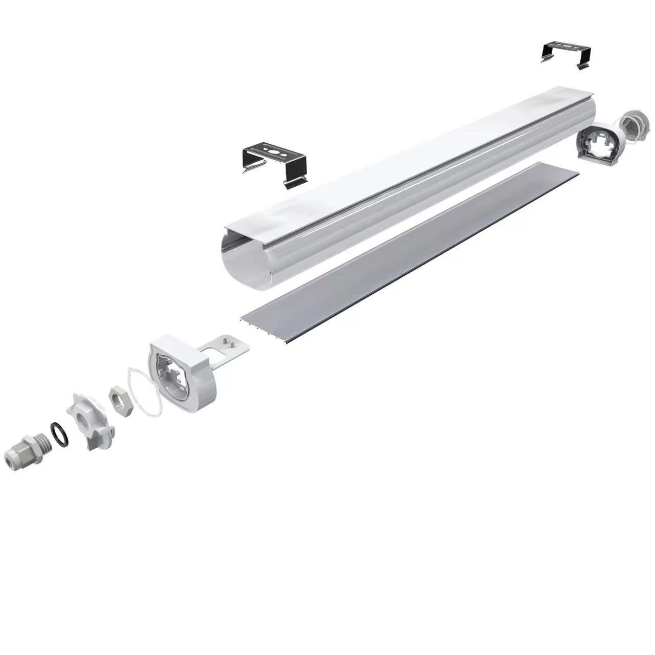 2FT 4FT 5FT Indoor Outdoor IP65 Waterproof LED Vapor Tight Light 20W 30W 40W 50W 60W LED Tri-proof Ceiling Light
