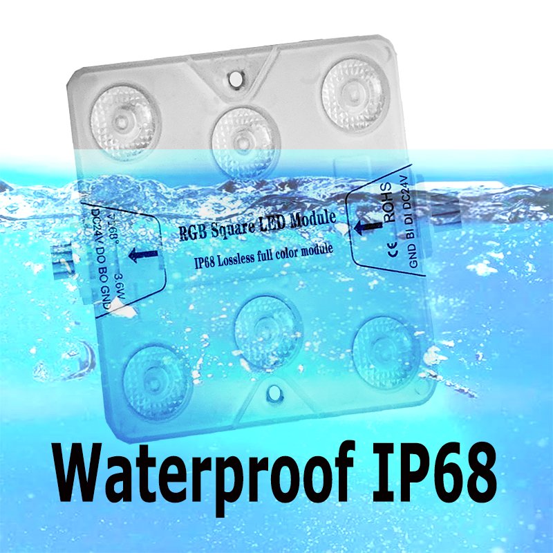 24V SMD 3030 rgb led modul with lens 68*68mm 3.5w outdoor waterproof module led light for Light Box Soft Ceiling channel latter