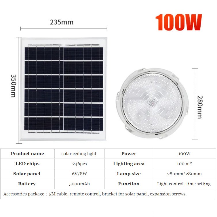 solar powered led ceiling light led 100 watt 200 watt 300 watt solar powered ceiling light for outdoor and indoor