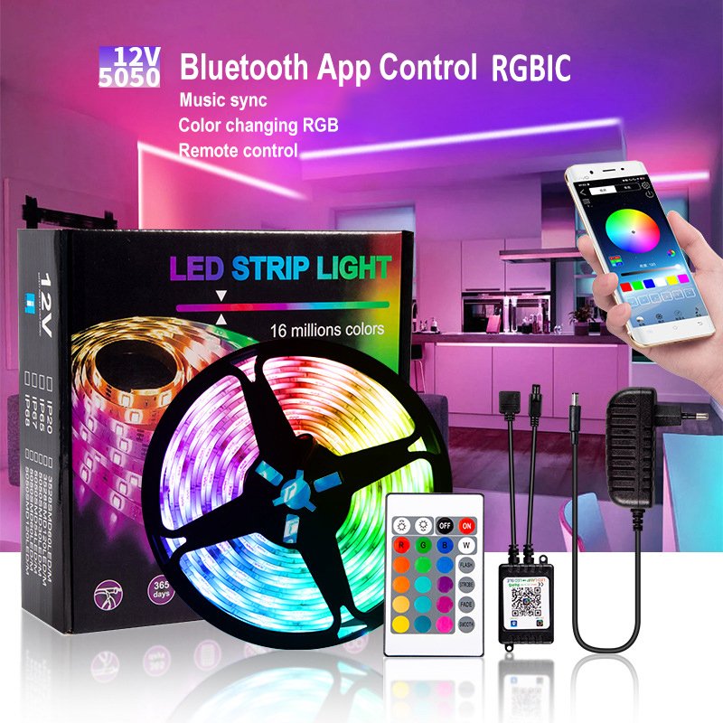 SENYA-PRO Direct Factory Price COB RGB Ceiling Christmas Birthday Party 12V Outdoor Waterproof Smart Led Strip Light Set