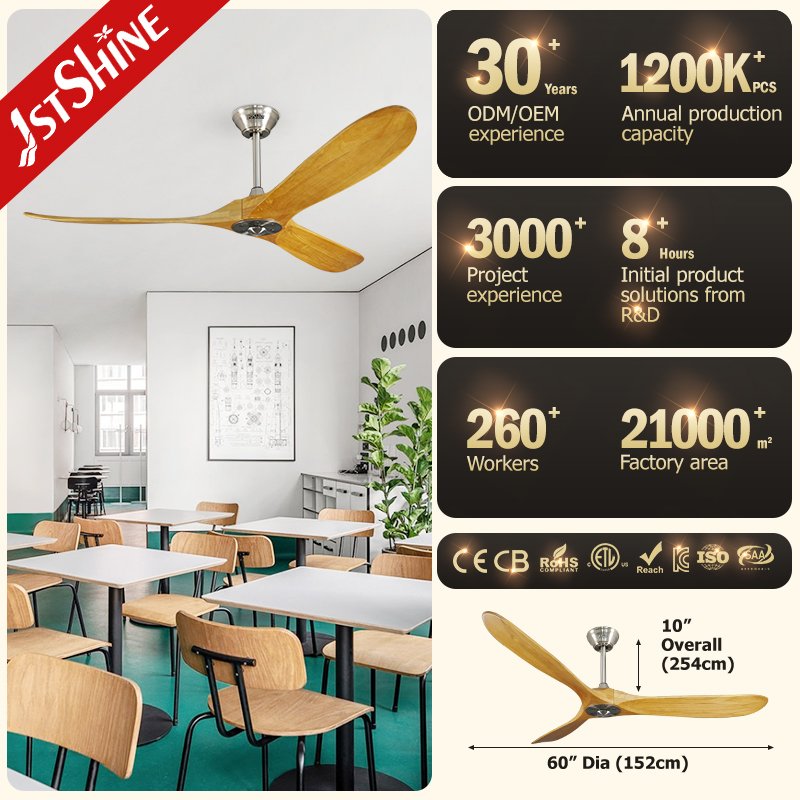 1stshine ceiling fan hot sale 220V remote control decorative 60 inch ceiling fan for bedroom