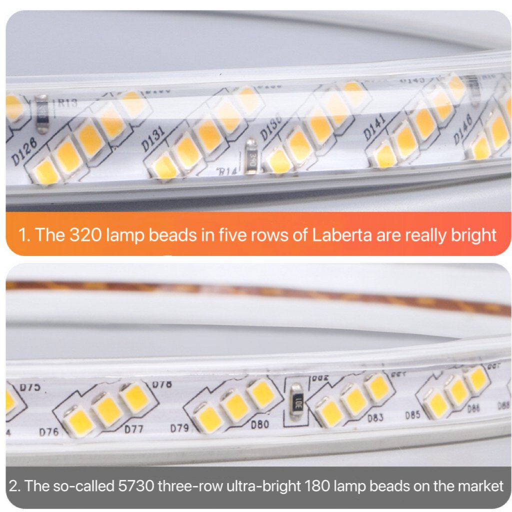 led strip light 220v high voltage 2835 household ceiling outdoor waterproof atmosphere silicone soft light strip