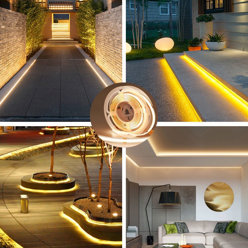 12V24V COB Light Strip LED Ultra-bright High-definition Flexible Self-adhesive Light Strip for Cabinet Ceiling Background Wall