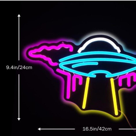 LED Neon Sign for party, Bar, Decorative light creative Neon Light Acrylic Board light up UFO 5V USB Dimmable