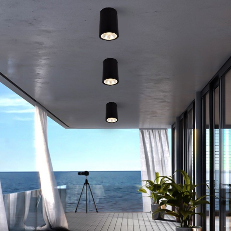 Modern outdoor IP65 Aluminium IP65 Outdoor Round Ceiling Light Waterproof 10W Surfaced Mounted LED Down Light