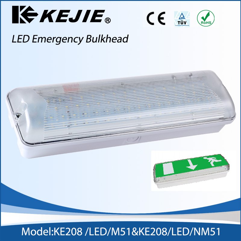 Maintained/Non-Maintained Ip65 Led Rechargeable Emergency Light 3W Emergency Bulkhead Light