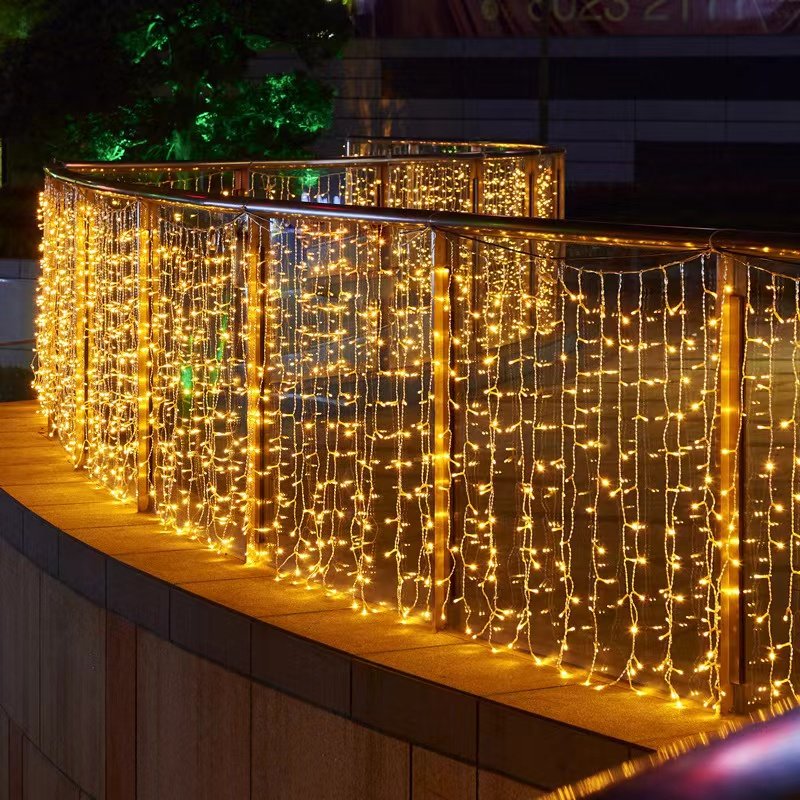 2x6m Ceiling Hanging Fairy Lights Indoor Outdoor LED Curtain Light with 6M String