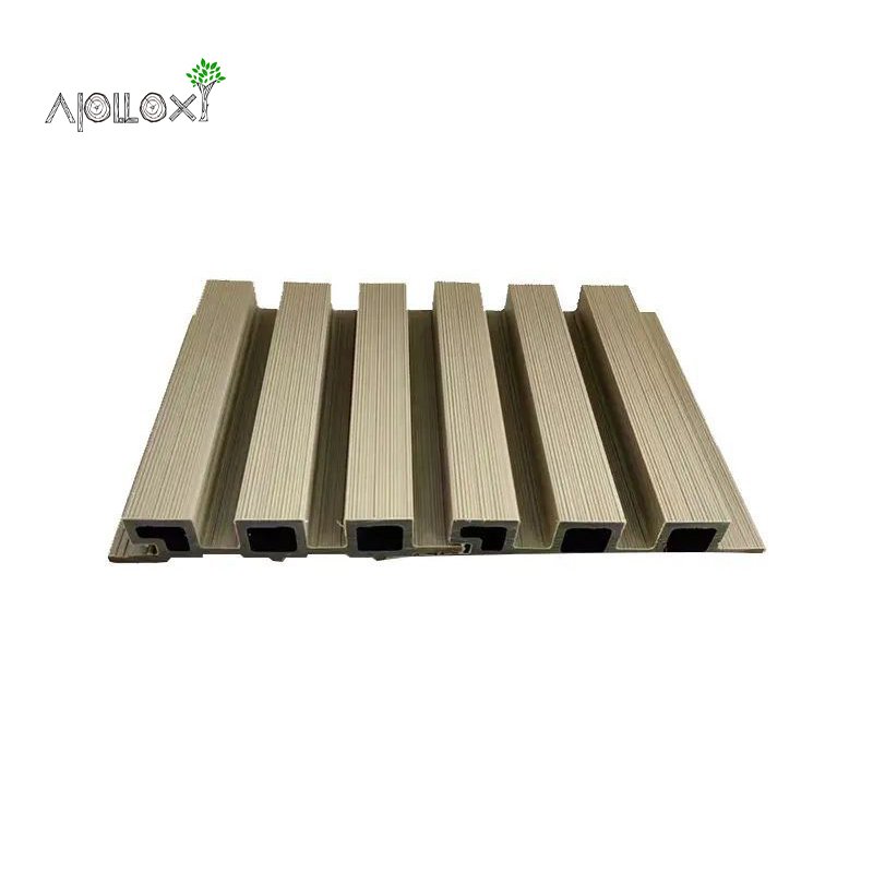 Cheap price co extrusion grille wall facade panel anti water WPC wall panel for exterior wall