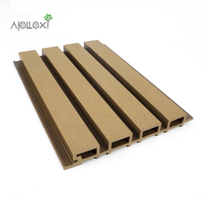 Cheap price co extrusion grille wall facade panel anti water WPC wall panel for exterior wall