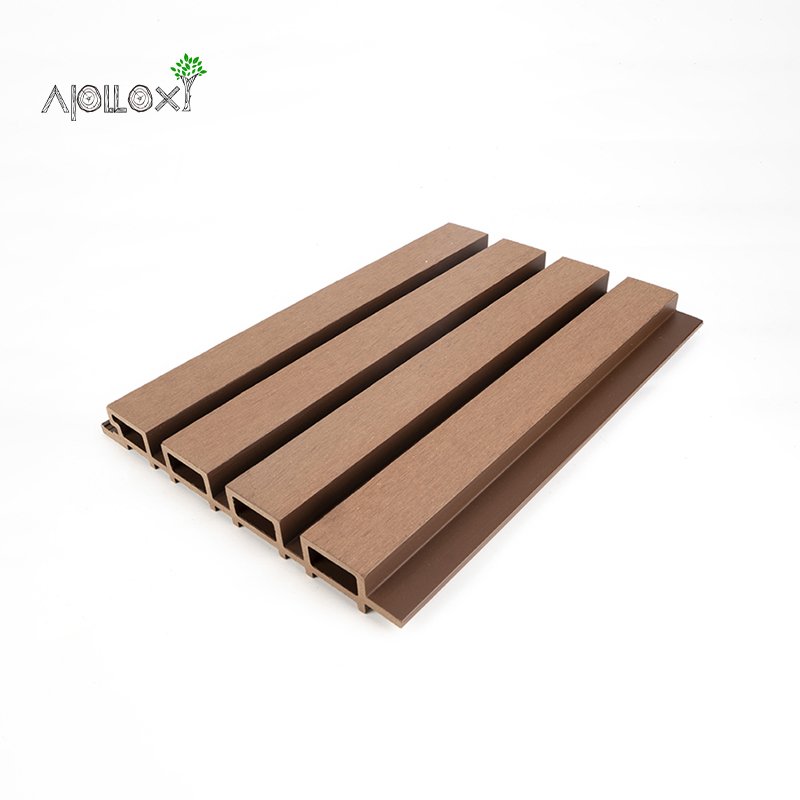 Cheap price co extrusion grille wall facade panel anti water WPC wall panel for exterior wall