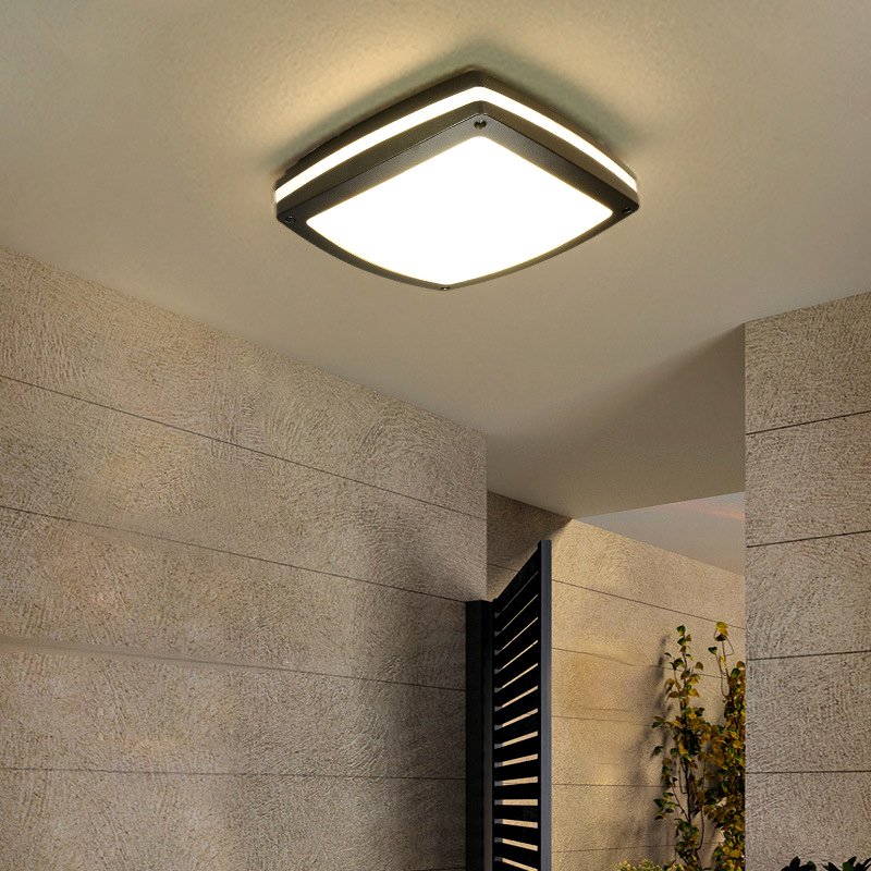 Wholesale Price Balcony Square Die-Casting Aluminum Waterproof LED Ceiling Light Outdoor