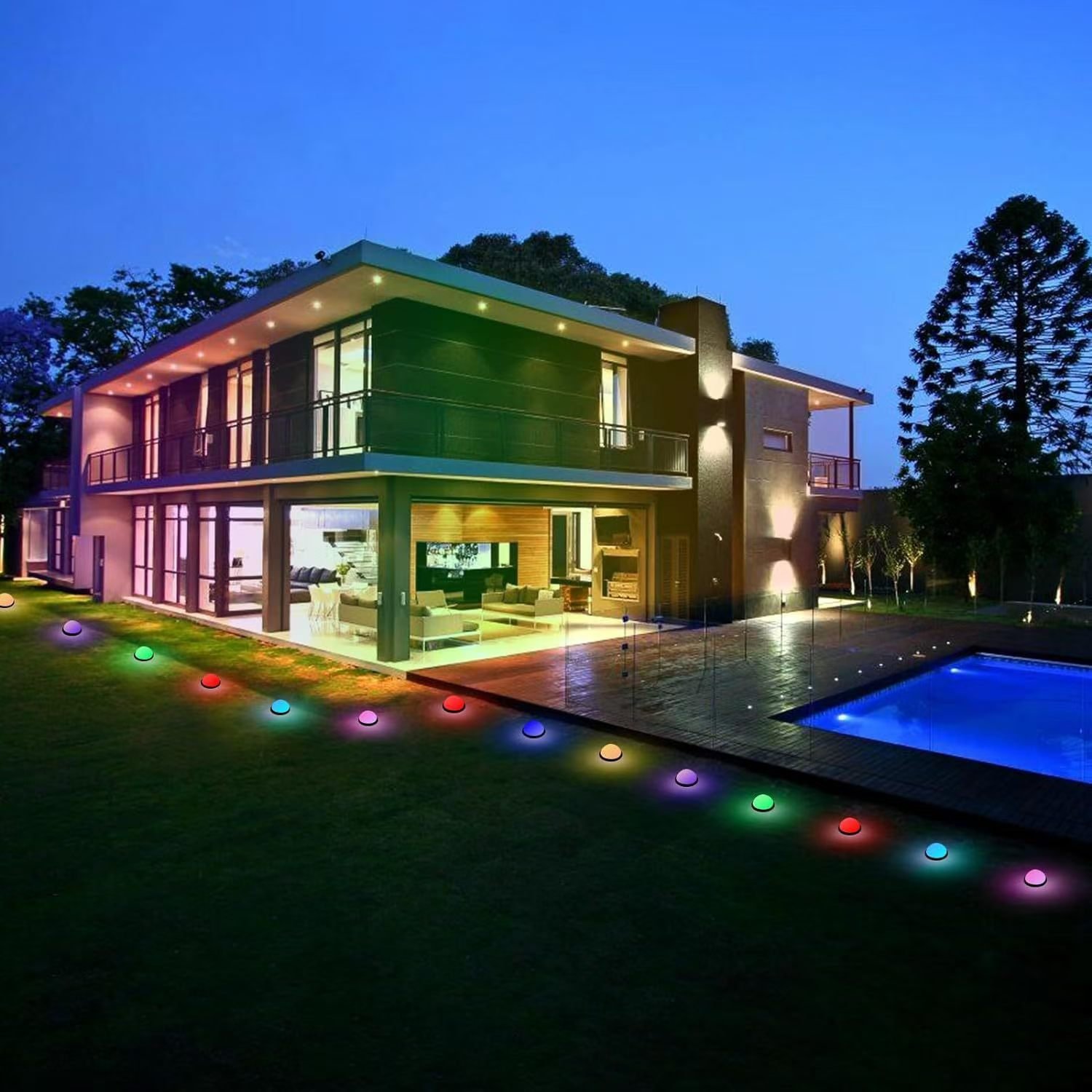 WIFI graffiti smart APP voice control LED outdoor courtyard lawn garden Christmas led spot light