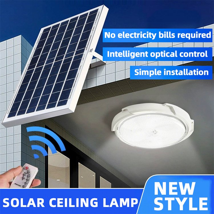 Energy Saving Front Corridor Balcony Waterproof Ip67 Solar Ceiling Lamp 25w 50w 100w 200w 300w 500w Led Solar ceiling Light