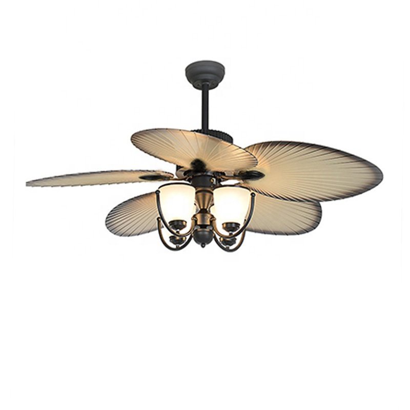 Black-and-white creative design ABS blades ceiling fan light 220V home commercial indoor and outdoor luxurious decorative light
