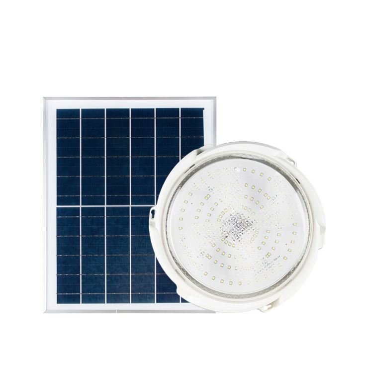 300W Round Office House Room Indoor Garden Outdoor Decoration Powered Panel Sensor Led Flood Lampe Bulbs Solar Ceiling Light