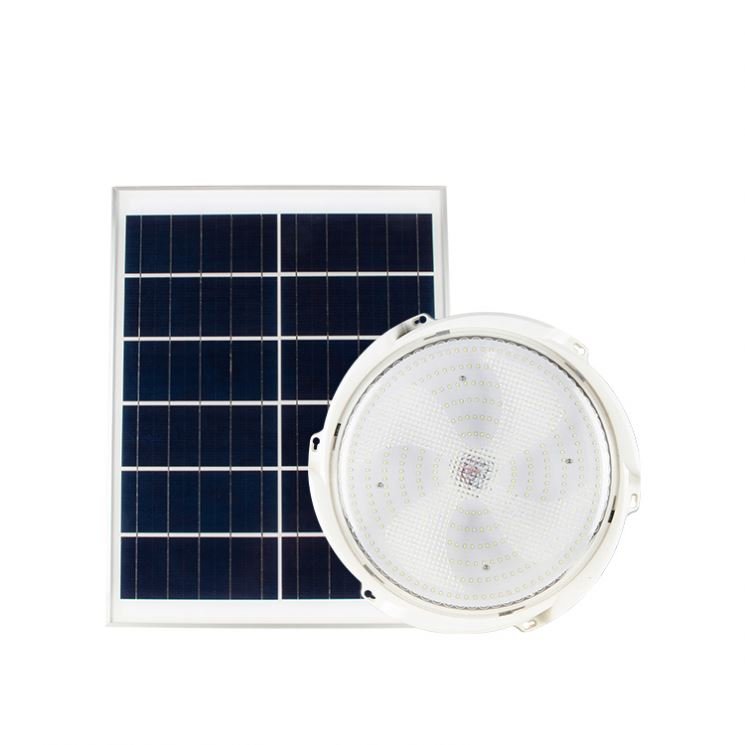 300W Round Office House Room Indoor Garden Outdoor Decoration Powered Panel Sensor Led Flood Lampe Bulbs Solar Ceiling Light