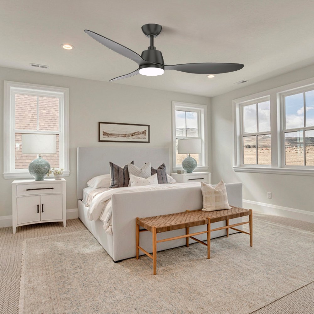 High-end Ceiling Fan 52 Inch 3 Blade Ceiling Fan With Light Modern Low Profile Ceiling Fans With Lights And Remo