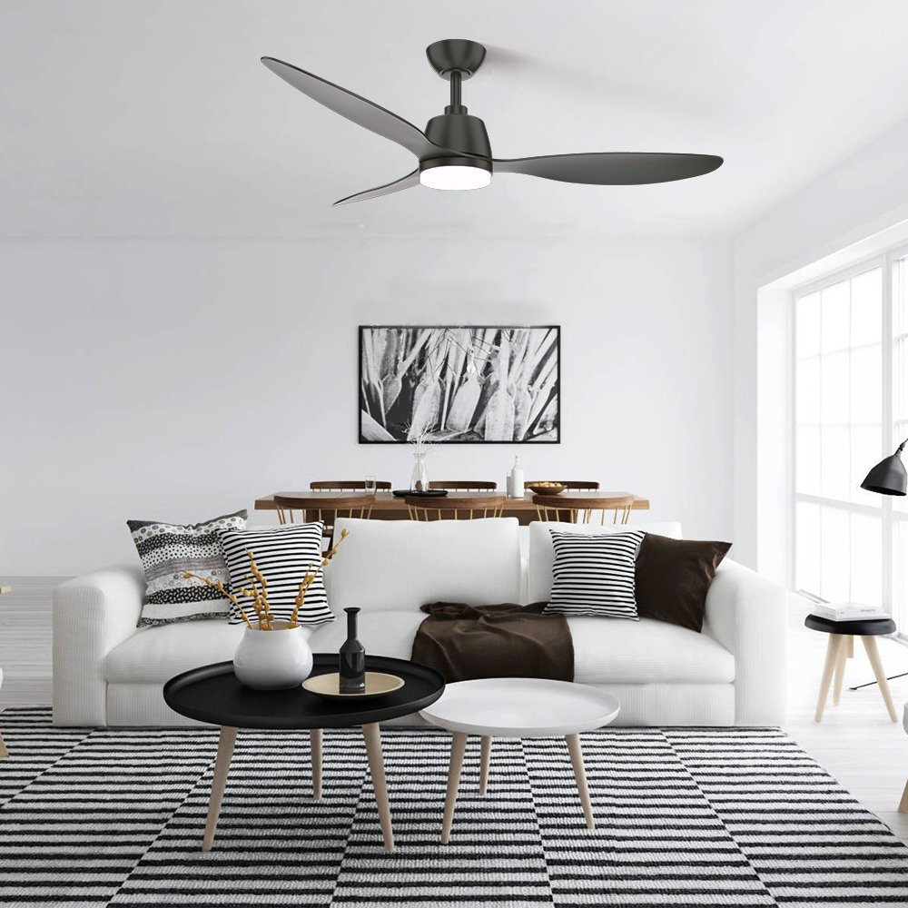 High-end Ceiling Fan 52 Inch 3 Blade Ceiling Fan With Light Modern Low Profile Ceiling Fans With Lights And Remo