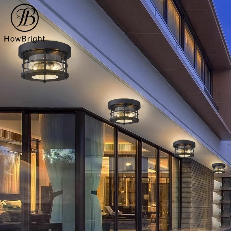 Nordic Metal E26 E27 Ceiling Light Bulb Eco-Friendly and Energy-Saving with Square Shape Nordic Style Nordic Ceiling Lights