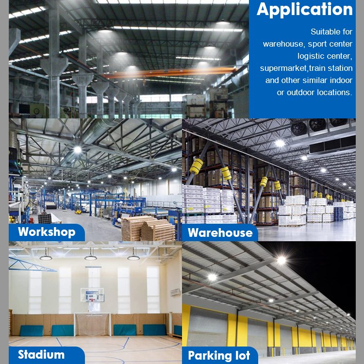Fast Delivery Workshop Stadium Aluminum Glass Ceiling Lighting 100w 150w 200w Led Highbay Lamp