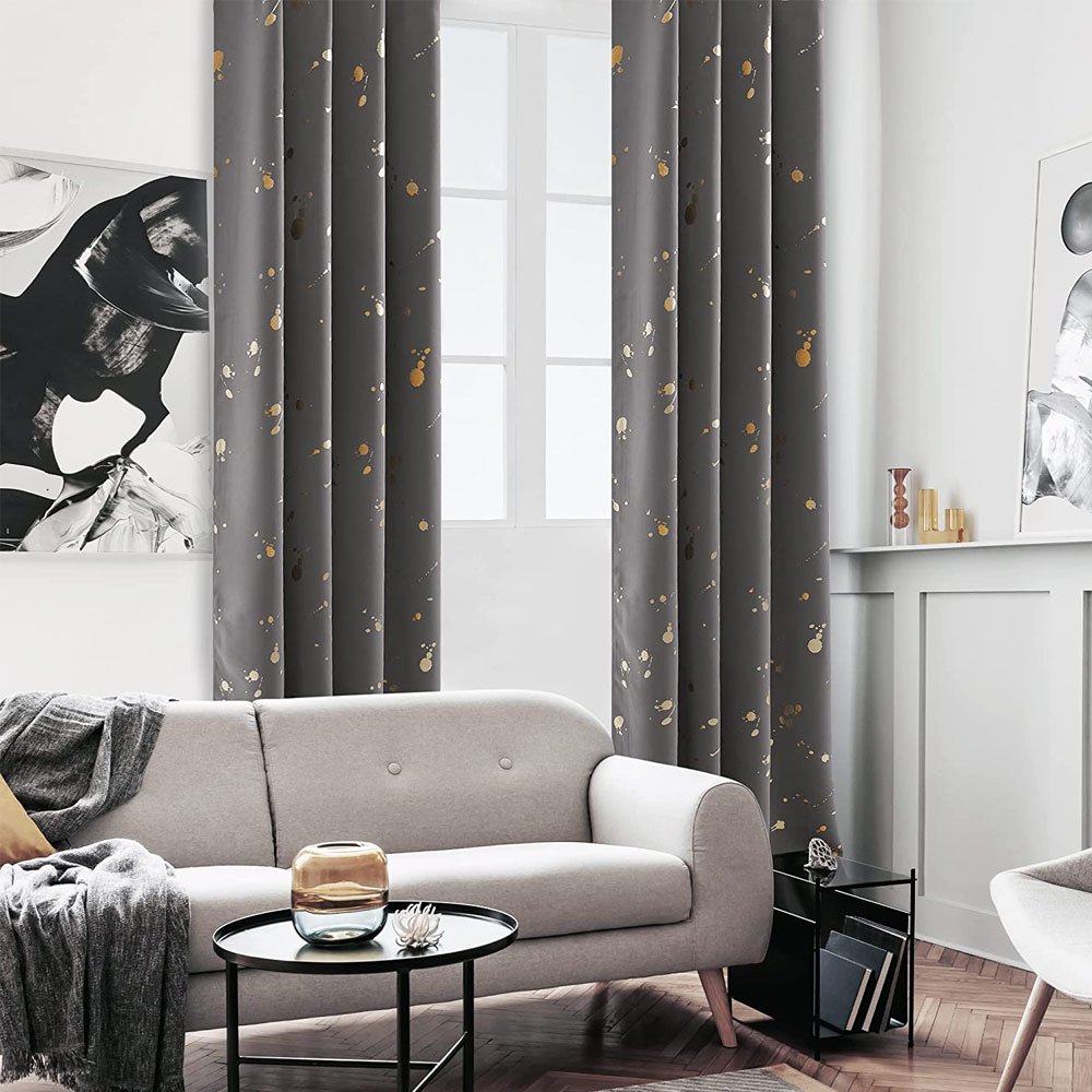 Simple Elegant Blackout Solid Color Decorative Curtains Ready Made 100% Polyester Modern Design Window Curtain For House