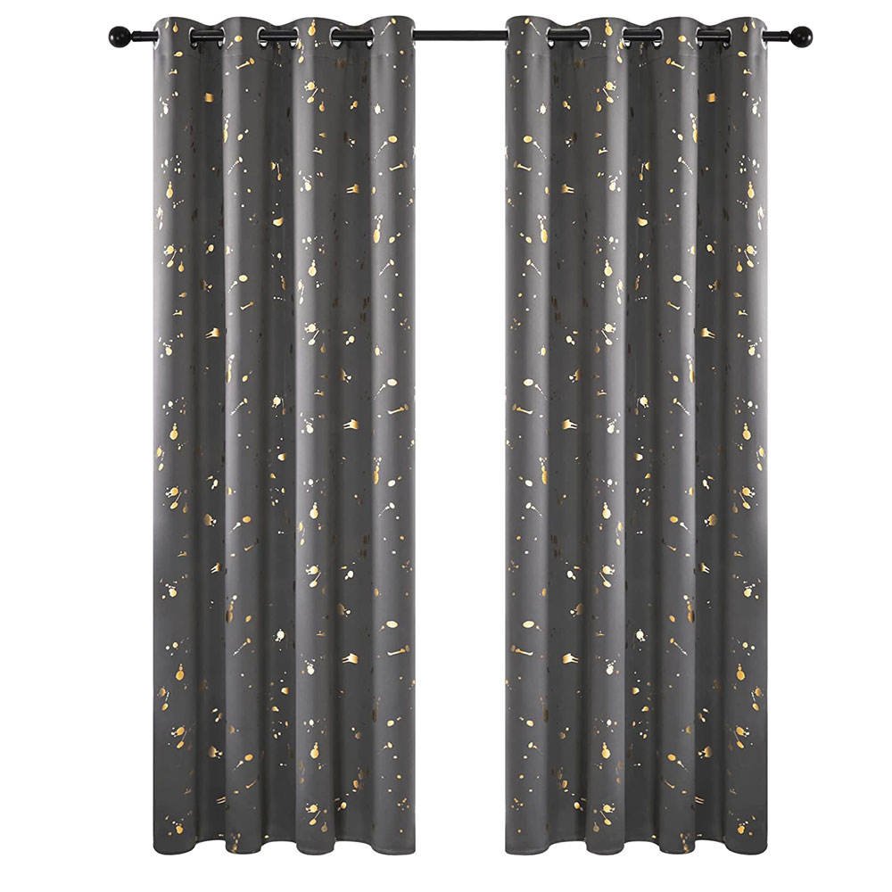 Simple Elegant Blackout Solid Color Decorative Curtains Ready Made 100% Polyester Modern Design Window Curtain For House