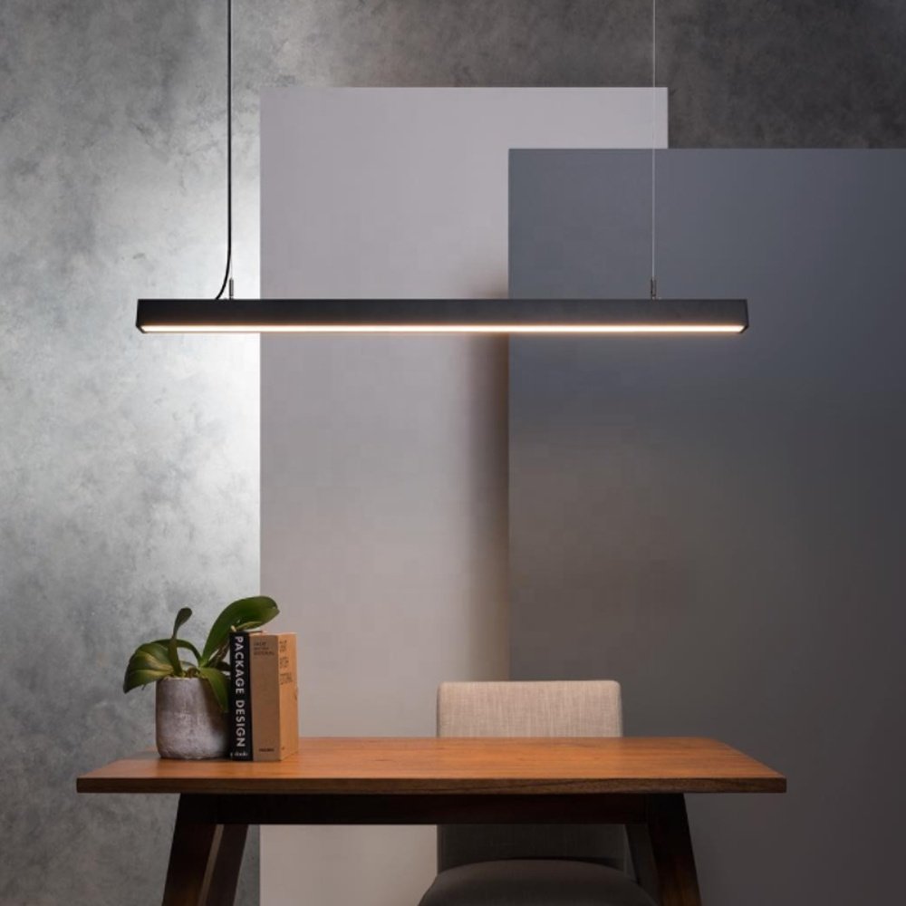 Hot Sale Commercial Decorative Led Aluminum Single 1500Mm 1800Mm Suspended Led Linear Pendant Light