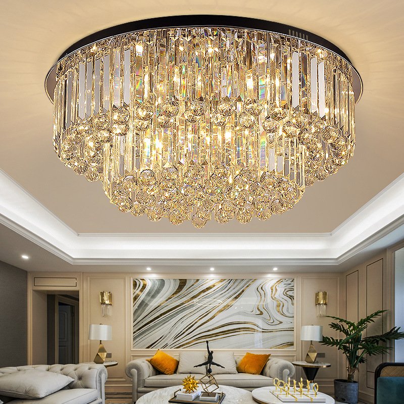 Wholesale Luxury Modern Suspended Crystal Chandelier Chrome for Home Church 2023