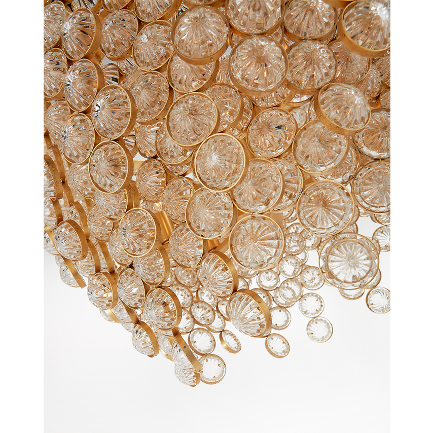 Custom American Design Round Luxury Hotel Brass Pendant Light k9 Crystal Chandelier