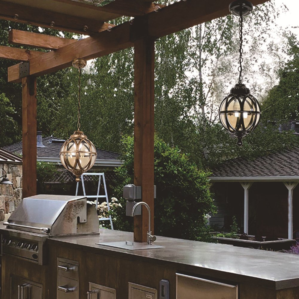 Decorative spherical global hanging Light Fence Post Light Aluminum Pillar Lamp High-grade LED ceiling Light