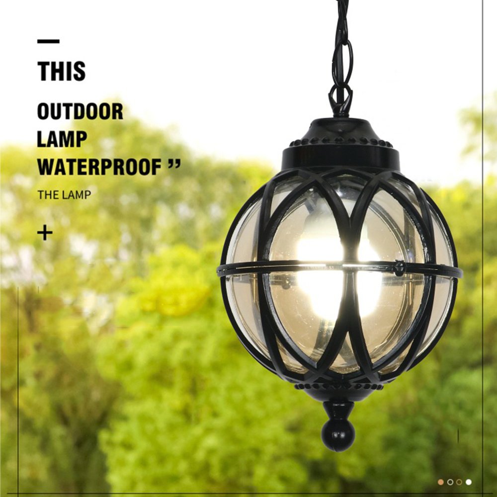 Decorative spherical global hanging Light Fence Post Light Aluminum Pillar Lamp High-grade LED ceiling Light